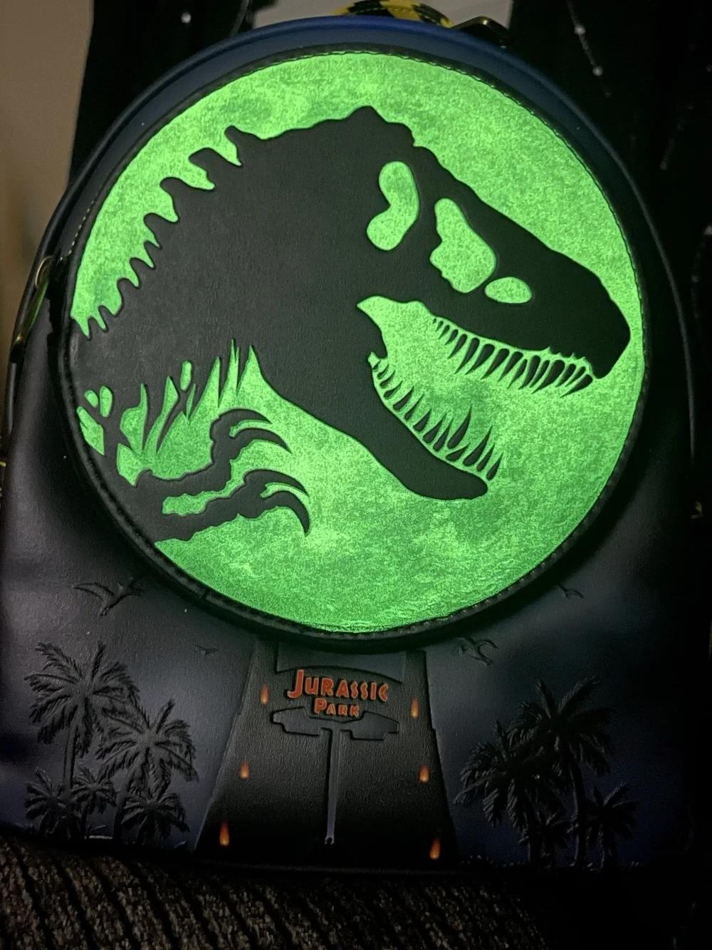 Loungefly Jurassic Park Glow In The Dark Backpack And Zip Wallet